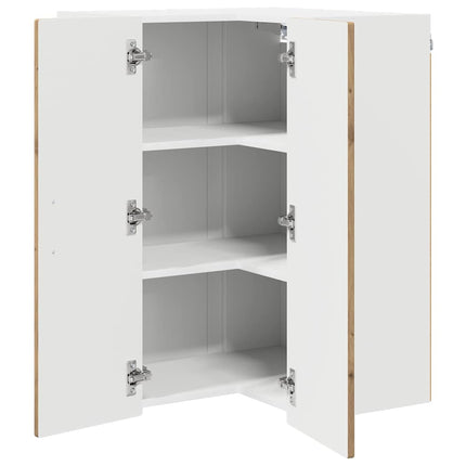 Vägghörnskåp PORTO Artisan Ek 57 x 57 x 80 cm Konstruerat trä