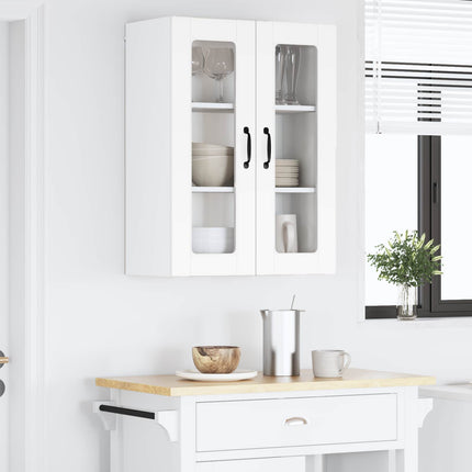 Väggglasförråd PORTO Vit 60 x 31 x 80 cm Konstruerat trä