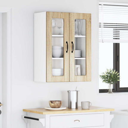 Väggglasförråd PORTO Sonoma-ek 60 x 31 x 80 cm Konstruerat trä