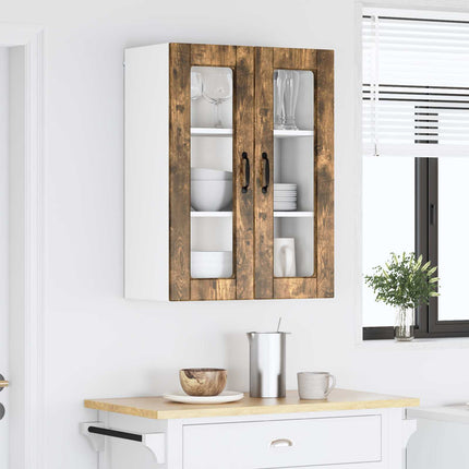 Väggglasförråd PORTO Rökt ek 60 x 31 x 80 cm Konstruerat trä