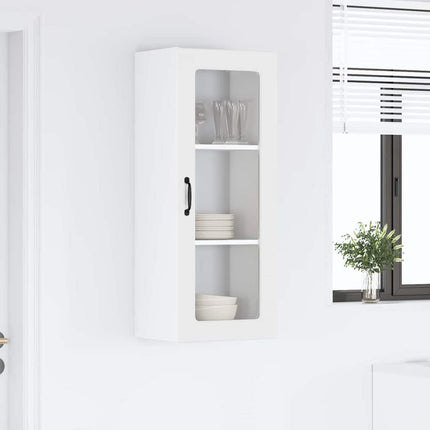 Väggglasförråd PORTO Vit 40 x 31 x 100 cm Konstruerat trä