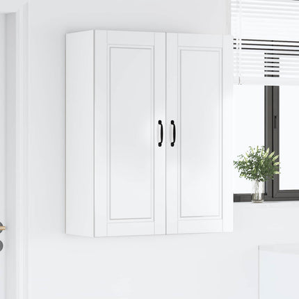 Väggskåp PORTO Högblanka vita 80 x 31 x 100 cm Konstruerat trä