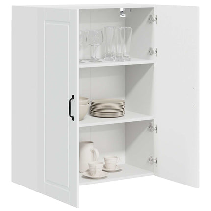 Väggskåp PORTO Högblanka vita 80 x 31 x 100 cm Konstruerat trä