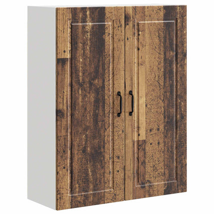 Väggskåp PORTO Gammalt trä 80 x 31 x 100 cm Konstruerat trä