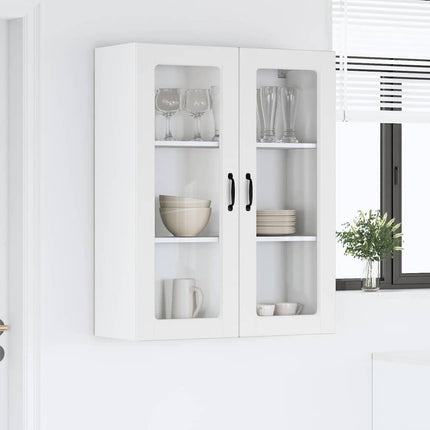 Väggglasförråd PORTO Vit 80 x 31 x 100 cm Konstruerat trä
