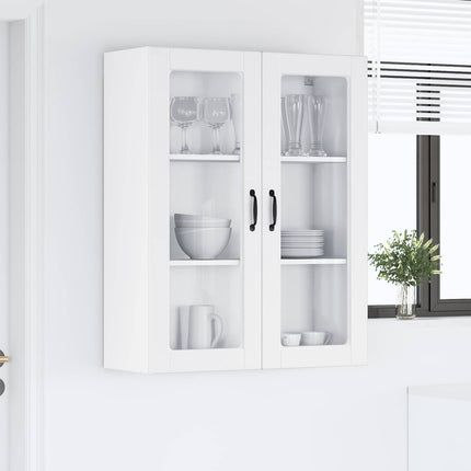 Väggglasförråd PORTO Vit 80 x 31 x 100 cm Konstruerat trä