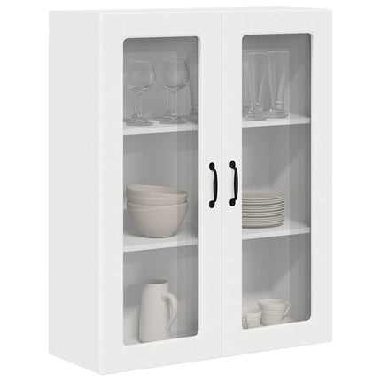 Väggglasförråd PORTO Vit 80 x 31 x 100 cm Konstruerat trä
