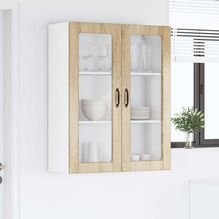 Väggglasförråd PORTO Sonoma-ek 80 x 31 x 100 cm Konstruerat trä