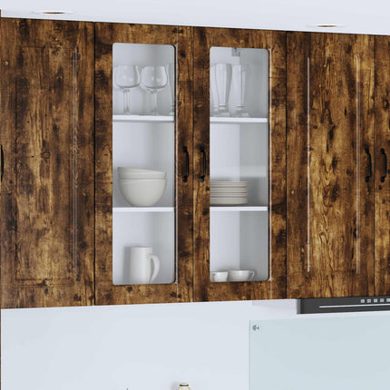 Väggglasförråd PORTO Rökt ek 80 x 31 x 100 cm Konstruerat trä