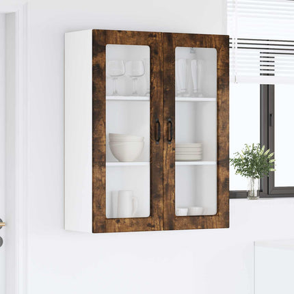 Väggglasförråd PORTO Rökt ek 80 x 31 x 100 cm Konstruerat trä