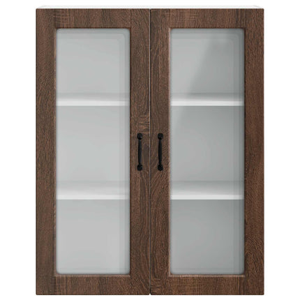 Väggglasförråd PORTO Brun Ek 80 x 31 x 100 cm Konstruerat trä