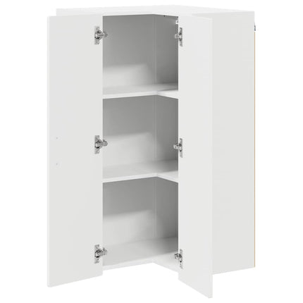 Vägghörnskåp PORTO Vit 57 x 57 x 100 cm Konstruerat trä
