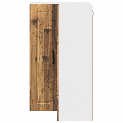 Vägghörnskåp PORTO Gammalt trä 57 x 57 x 100 cm Konstruerat trä