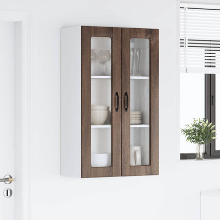 Väggglasförråd PORTO Brun Ek 60 x 31 x 100 cm Konstruerat trä