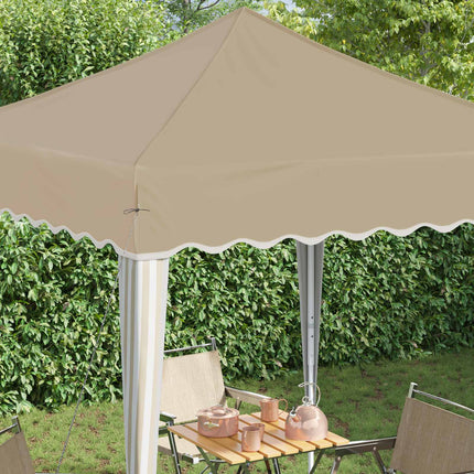 Pop-up Partytält 195 x 195 x 245 cm Gräddvit Oxford Tyg