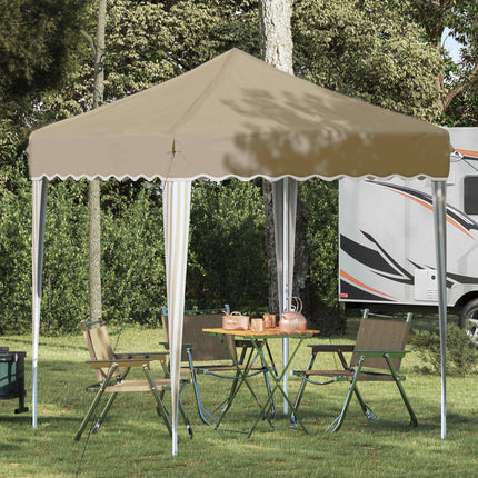 Pop-up Partytält 195 x 195 x 245 cm Gräddvit Oxford Tyg