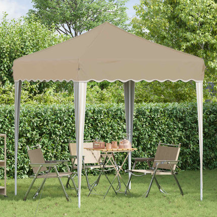 Pop-up Partytält 195 x 195 x 245 cm Gräddvit Oxford Tyg