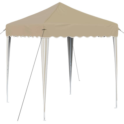 Pop-up Partytält 195 x 195 x 245 cm Gräddvit Oxford Tyg