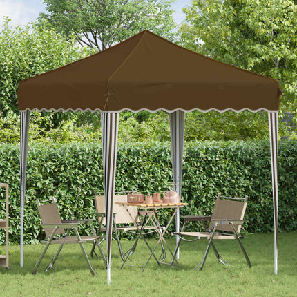 Pop-up Partytält 195 x 195 x 245 cm Taupe Oxford Tyg