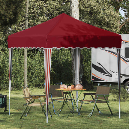 Pop-up Partytält 195 x 195 x 245 cm Vinröd Oxford Tyg