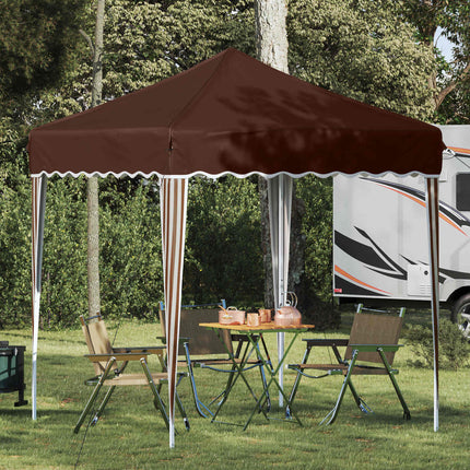 Pop-up Partytält 195 x 195 x 245 cm Brun Oxford Tyg