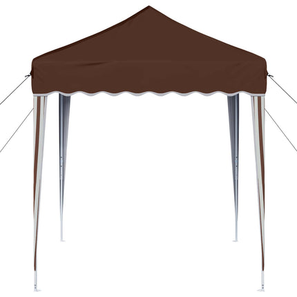 Pop-up Partytält 195 x 195 x 245 cm Brun Oxford Tyg