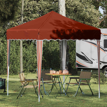 Pop-up Partytält 195 x 195 x 245 cm Terracotta Oxford Tyg