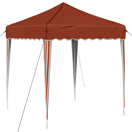 Pop-up Partytält 195 x 195 x 245 cm Terracotta Oxford Tyg
