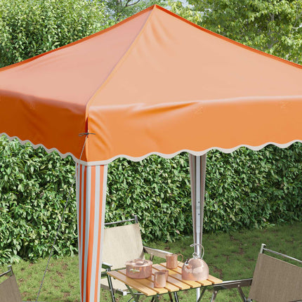Pop-up Partytält 195 x 195 x 245 cm Orange Oxford Tyg