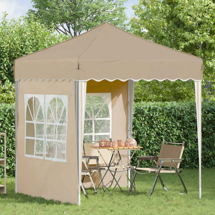 Pop-up Partytält 195 x 195 x 245 cm Gräddvit Oxford Tyg