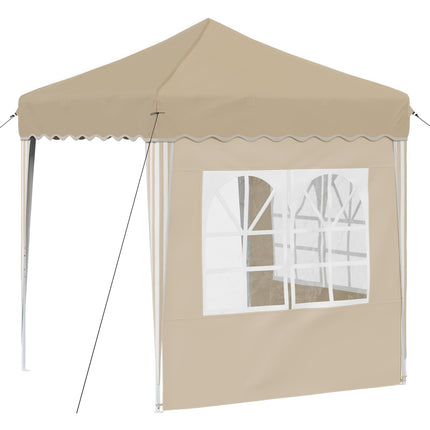 Pop-up Partytält 195 x 195 x 245 cm Gräddvit Oxford Tyg
