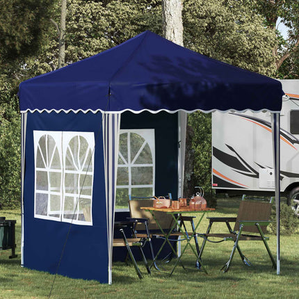 Pop-up Partytält 195 x 195 x 245 cm Blå Oxford Tyg