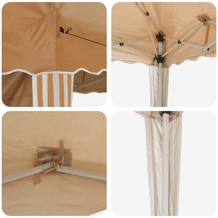 Pop-up Partytält 195 x 195 x 245 cm Beige Oxford Tyg