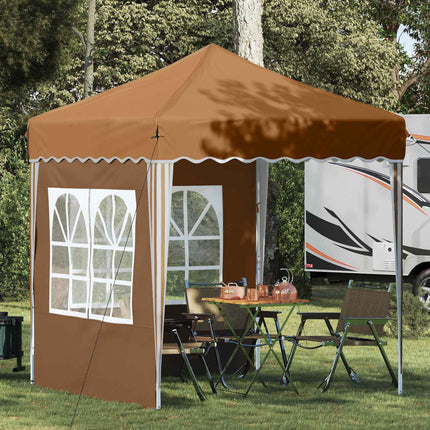 Pop-up Partytält 195 x 195 x 245 cm Beige Oxford Tyg