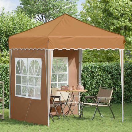 Pop-up Partytält 195 x 195 x 245 cm Beige Oxford Tyg