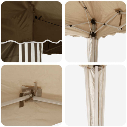Pop-up Partytält 195 x 195 x 245 cm Taupe Oxford Tyg
