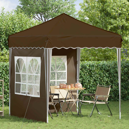 Pop-up Partytält 195 x 195 x 245 cm Taupe Oxford Tyg