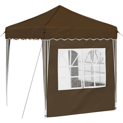 Pop-up Partytält 195 x 195 x 245 cm Taupe Oxford Tyg