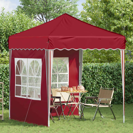 Pop-up Partytält 195 x 195 x 245 cm Vinröd Oxford Tyg