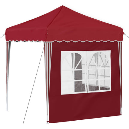 Pop-up Partytält 195 x 195 x 245 cm Vinröd Oxford Tyg