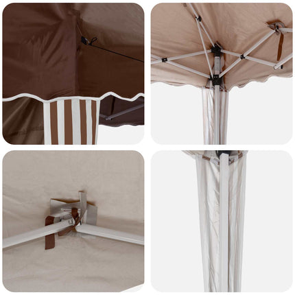 Pop-up Partytält 195 x 195 x 245 cm Brun Oxford Tyg