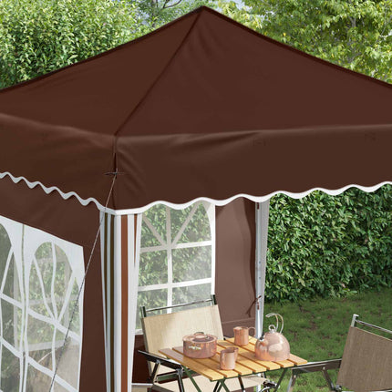 Pop-up Partytält 195 x 195 x 245 cm Brun Oxford Tyg