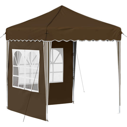 Pop-up Partytält 195 x 195 x 245 cm Brun Oxford Tyg