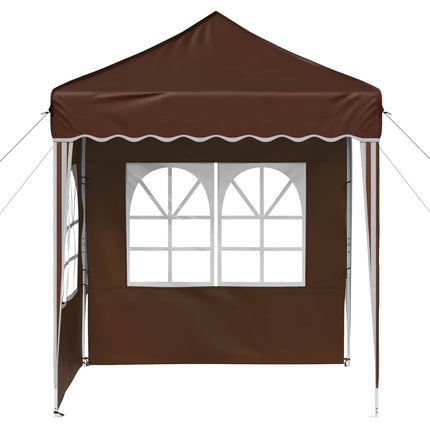 Pop-up Partytält 195 x 195 x 245 cm Brun Oxford Tyg