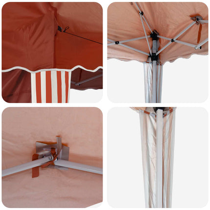 Pop-up Partytält 195 x 195 x 245 cm Terracotta Oxford Tyg