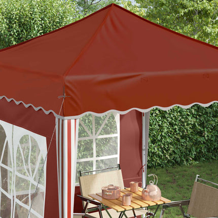 Pop-up Partytält 195 x 195 x 245 cm Terracotta Oxford Tyg