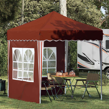 Pop-up Partytält 195 x 195 x 245 cm Terracotta Oxford Tyg