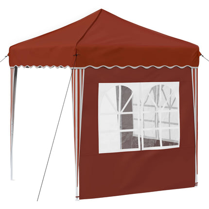 Pop-up Partytält 195 x 195 x 245 cm Terracotta Oxford Tyg