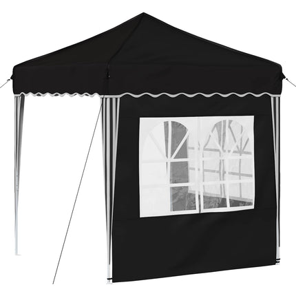Pop-up Partytält 195 x 195 x 245 cm Svart Oxford Tyg