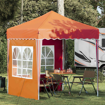 Pop-up Partytält 195 x 195 x 245 cm Orange Oxford Tyg